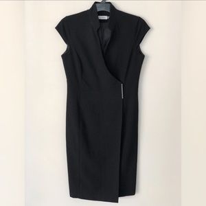 Calvin Klein Black Wrap Business Dress